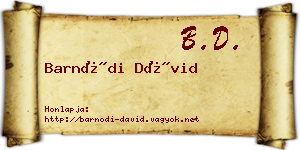 Barnódi Dávid névjegykártya